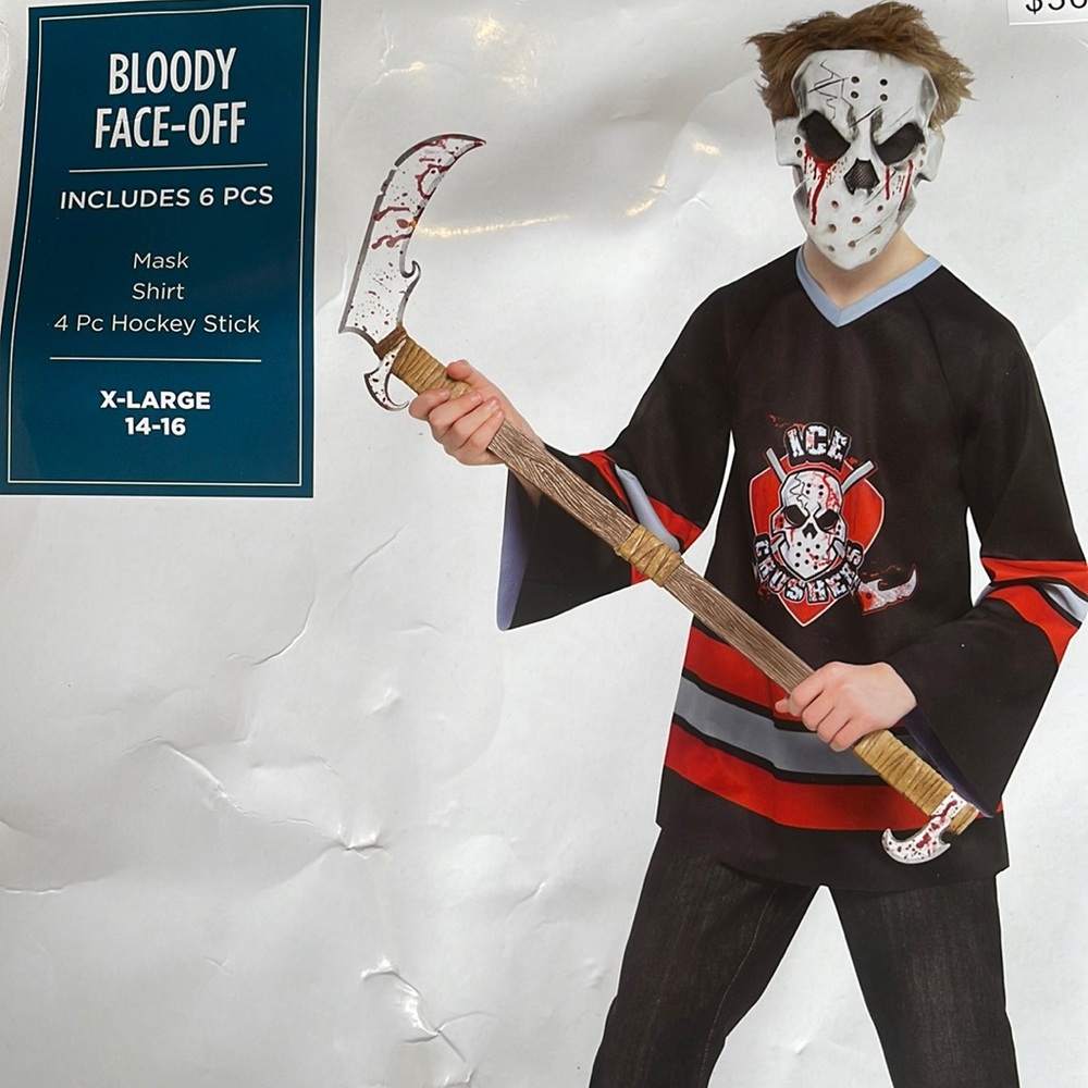 Bloody Face-Off Kids Costume! New!